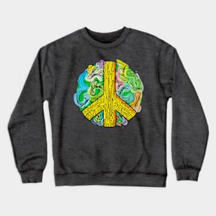 Peace symbol aquarel abstract art Crewneck Sweatshirt